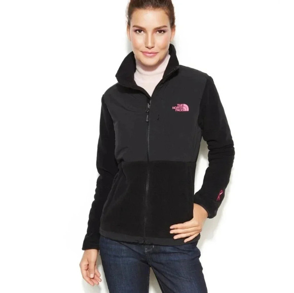 Black North Face Denali Jacket (Breast Cancer Awareness) Size Small - Picture 1 of 8